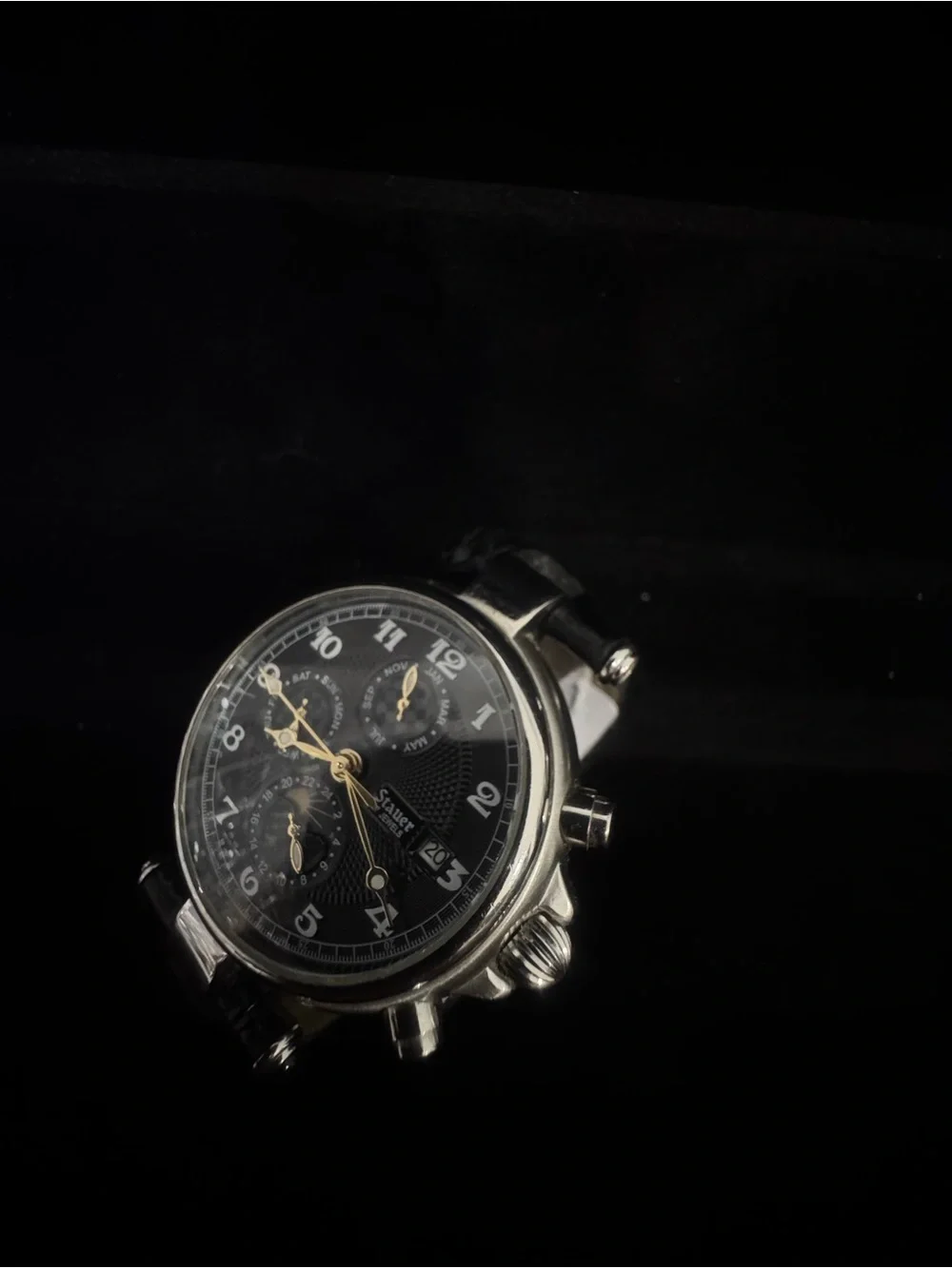 Stauer automatic Men's Black Dial Multifunction Watch